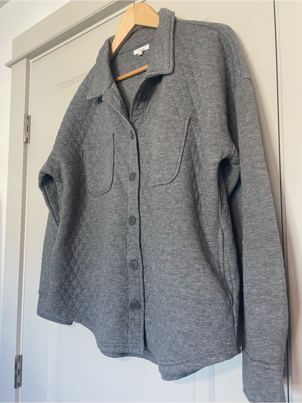 Maurices Quilted Grey Utility Shacket